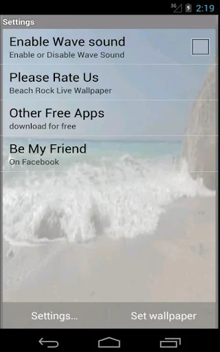 Beach Rock Live Wallpaper screenshot 3