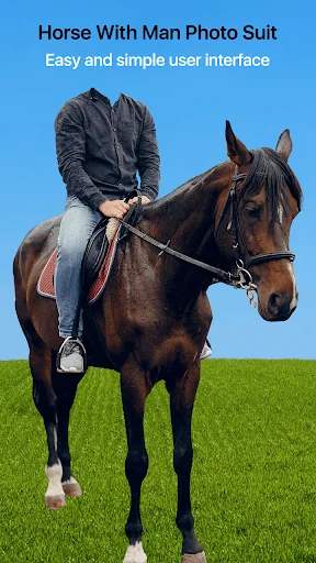 Horse With Man Photo Suit
