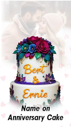 Name On Anniversary Cake