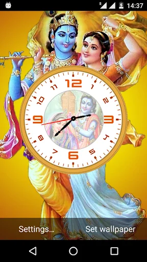Radha Krishna Clock LWP