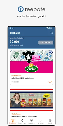reebate - die Cashback-App