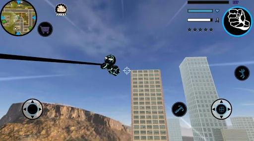 Neon Iron Stickman Rope Hero C screenshot 3