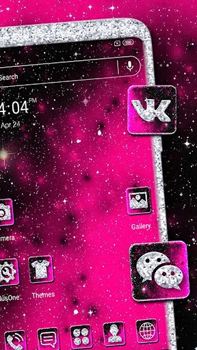Black Pink Glitter Themes