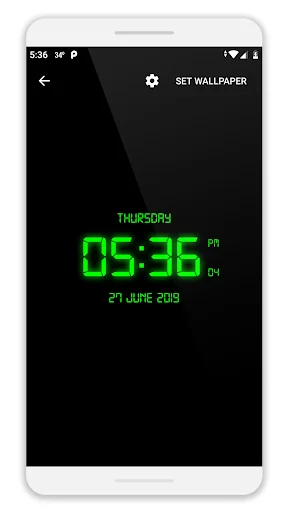 LED Digital Clock Wallpaper screenshot 1