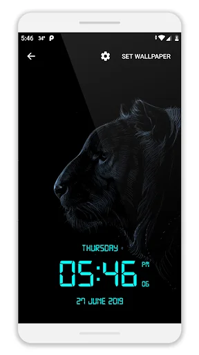 LED Digital Clock Wallpaper screenshot 2