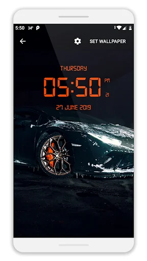 LED Digital Clock Wallpaper screenshot 3