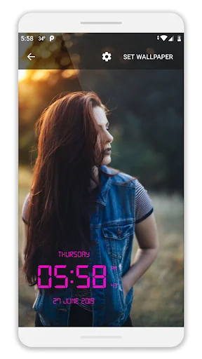 LED Digital Clock Wallpaper screenshot 4