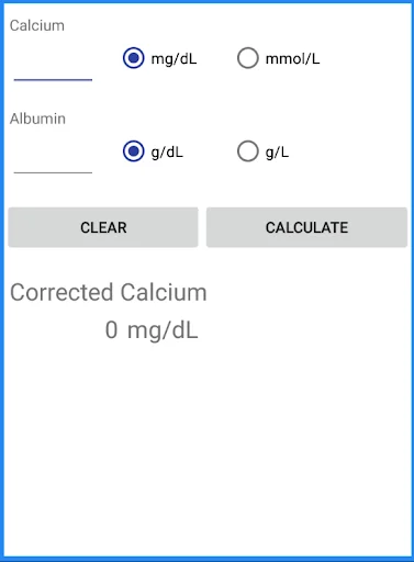 Corrected Calcium Calculator