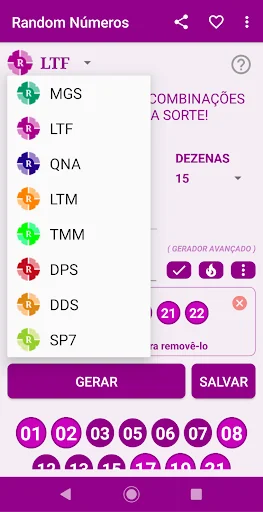 Random Números - Loterias