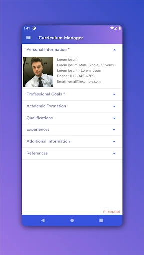 Curriculum Manager / Resume screenshot 2