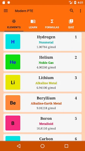Periodic Table of the Elements screenshot 1