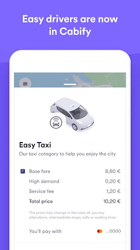 Easy Taxi, a Cabify app screenshot 1