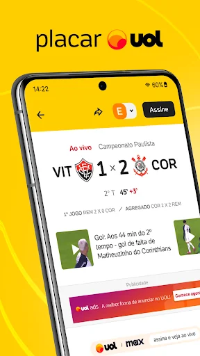 Placar UOL: Futebol e notícias screenshot 1