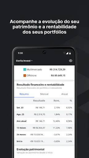 Gorila: gestão de investimento screenshot 3