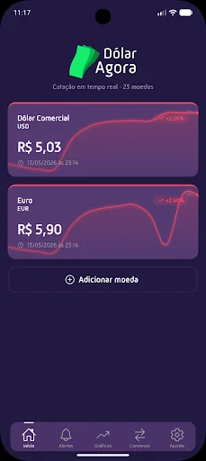 Dólar Agora - cotação e alerta