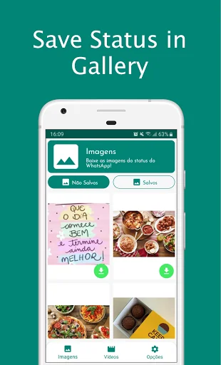 Save status for WhatsApp, down
