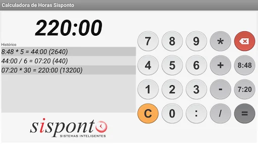 Calculadora de Horas Sisponto