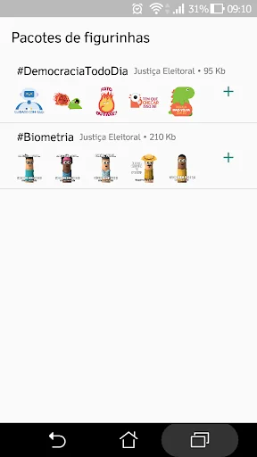 Stickers da Justiça Eleitoral