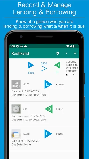 Kashikalist - Rec Lend&borrow screenshot 1