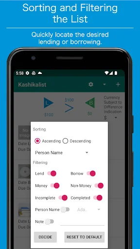 Kashikalist - Rec Lend&borrow screenshot 3
