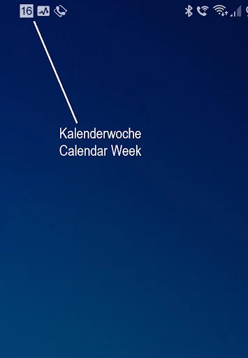 calendar week in status bar
