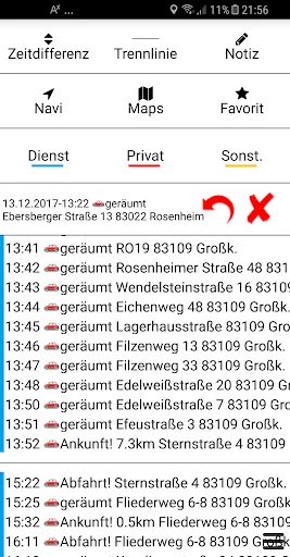 GPS Zeiterfassung Schneepflug