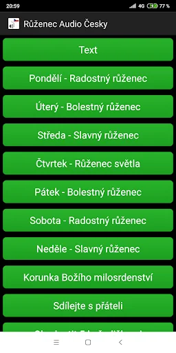 Růženec audio česky