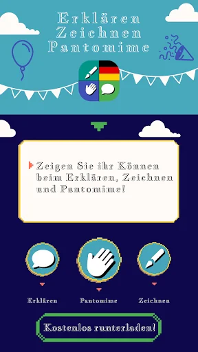 Erklären Zeichnen Pantomime