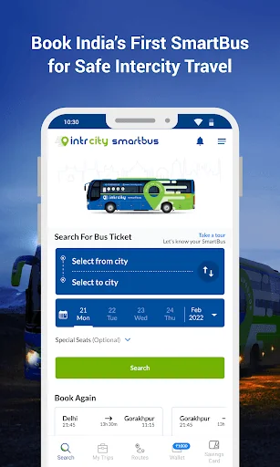 IntrCity: Bus Ticket Booking screenshot 1