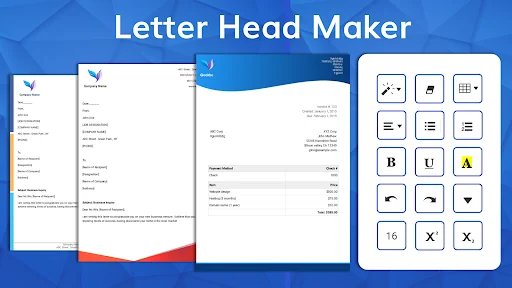 Letterhead Maker with logo PDF screenshot 1