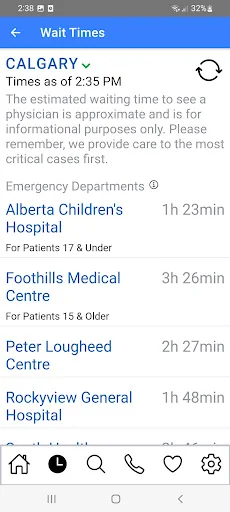 Alberta Health Services (AHS) screenshot 2