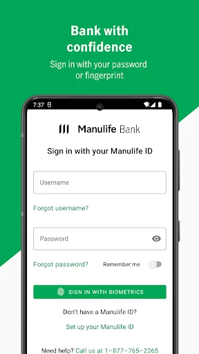 Manulife Bank Mobile screenshot 1