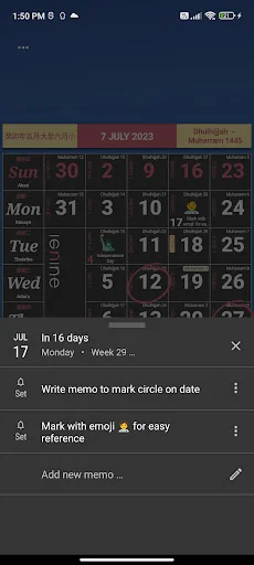 Monthly Calendar & Holidays screenshot 2