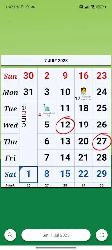 Monthly Calendar & Holidays screenshot 3