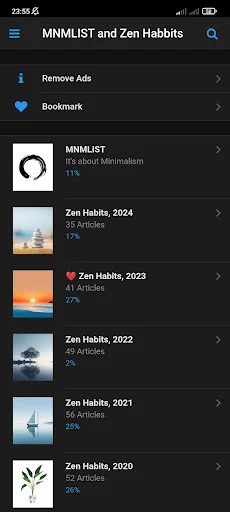 MNMLIST and Zen Habits