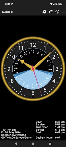 Sunclock: Sunrise Sunset Moon