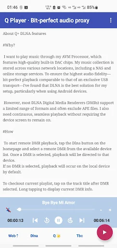 Q+ Player, DLNA Proxy DMR Geek
