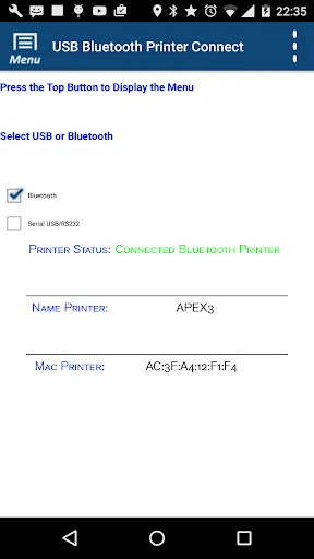 Mobile Printer USB Bluetooth