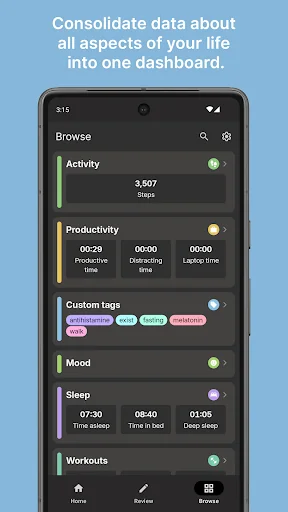 Exist: track everything screenshot 2