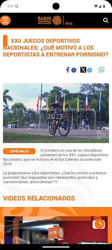 Radio Nacional de Colombia screenshot 1