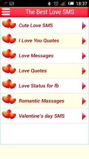 Love SMS in English Offline screenshot 1