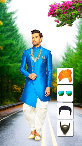 Men Sherwani Suit Photo Editor