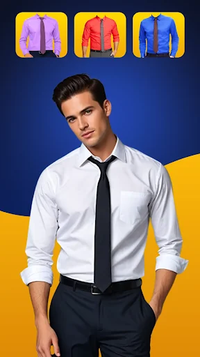 Men Shirt With Tie Photo Suit