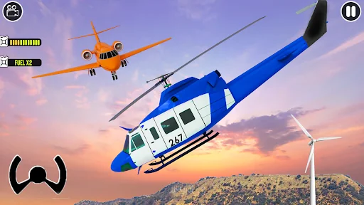 City Helicopter Fly Simulation