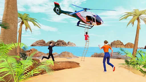 City Helicopter Fly Simulation