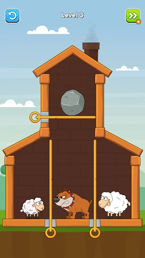 Hero Sheep - Pin Pull Game screenshot 1