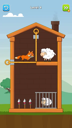 Hero Sheep - Pin Pull Game screenshot 2