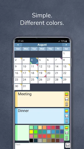 Calendar with Colors screenshot 1