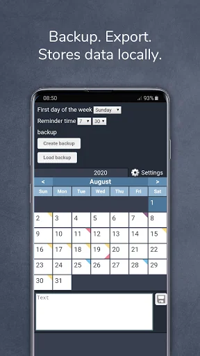 Calendar with Colors screenshot 2