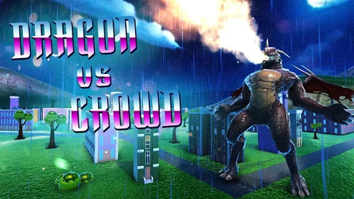 Dragon Vs Crowd Distruct City